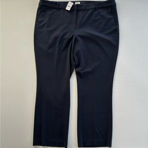 J Crew Factory Classic Work Trouser Pants Navy Blue Wide Leg Women’s Size 22 NWT